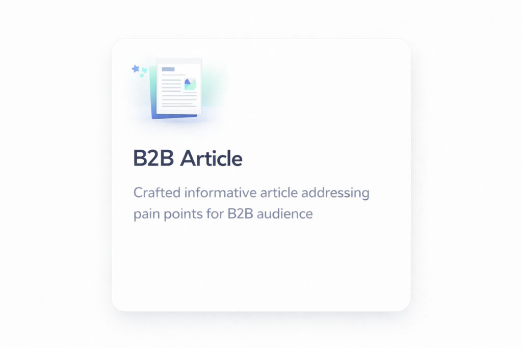 B2B Article