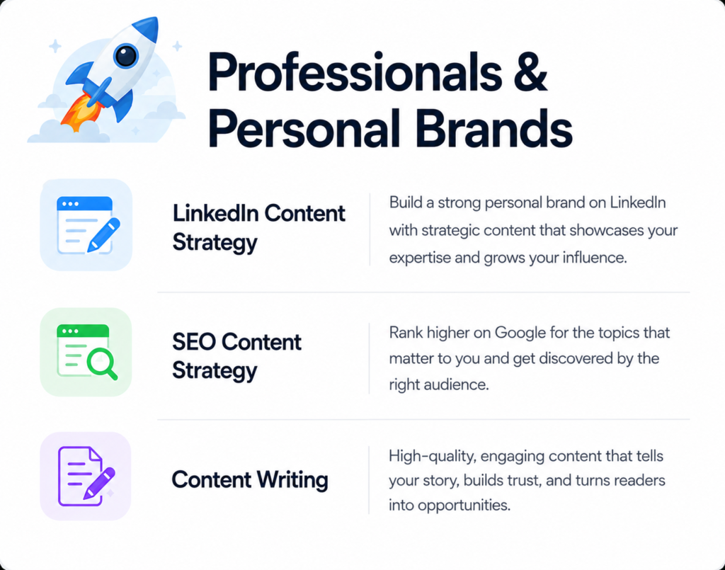 professionals & personal brands